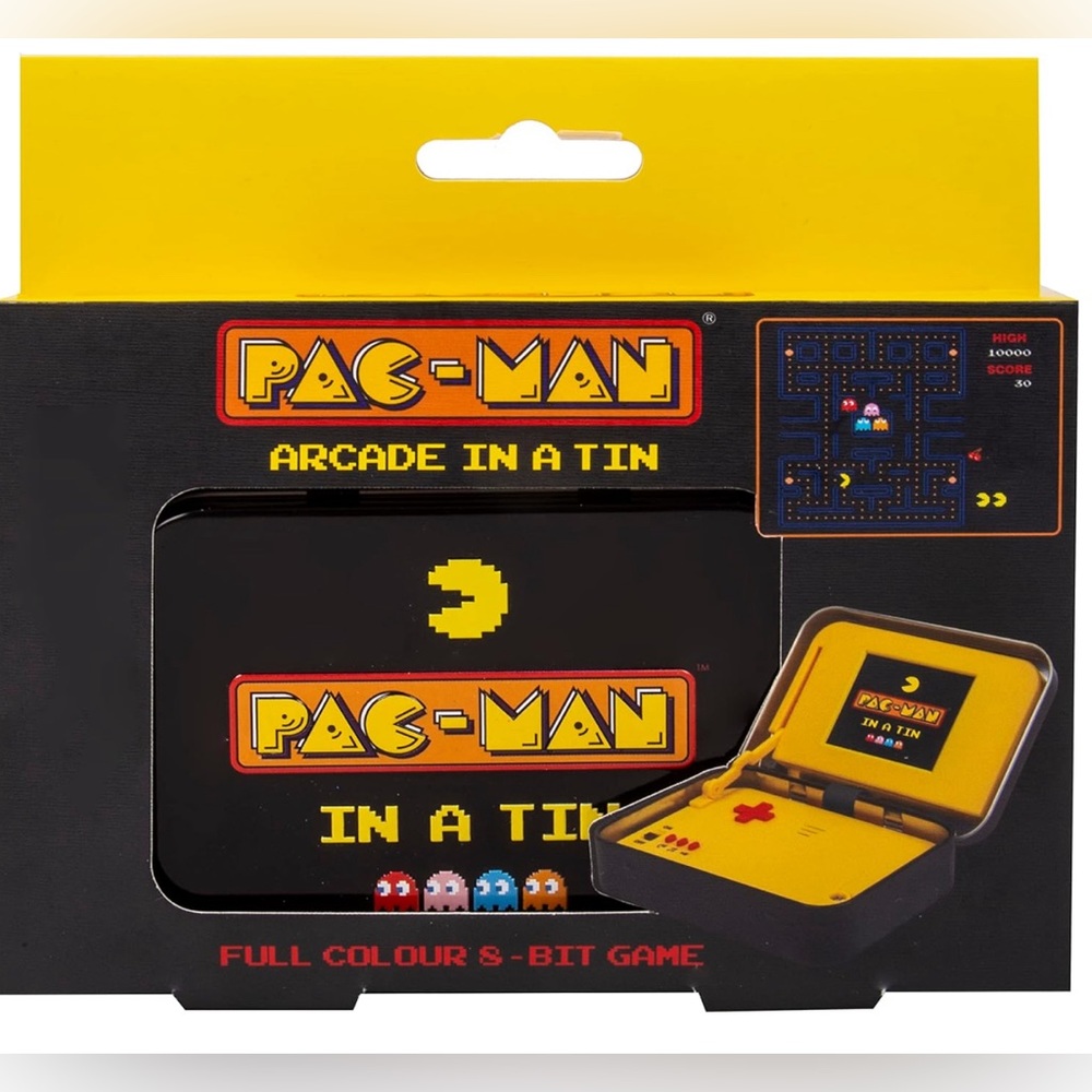 Pac-Man Arcade in a Tin - Classic Pacman Arcade Game.